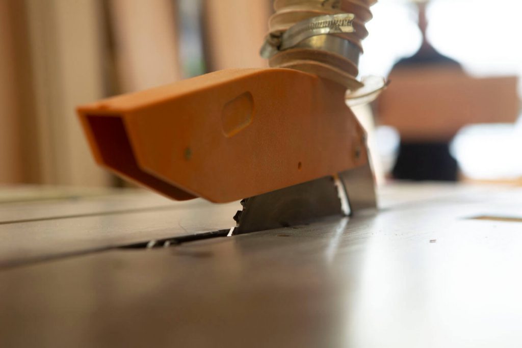 Close up of a band saw