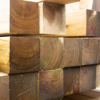 Blocks of wood stacked up