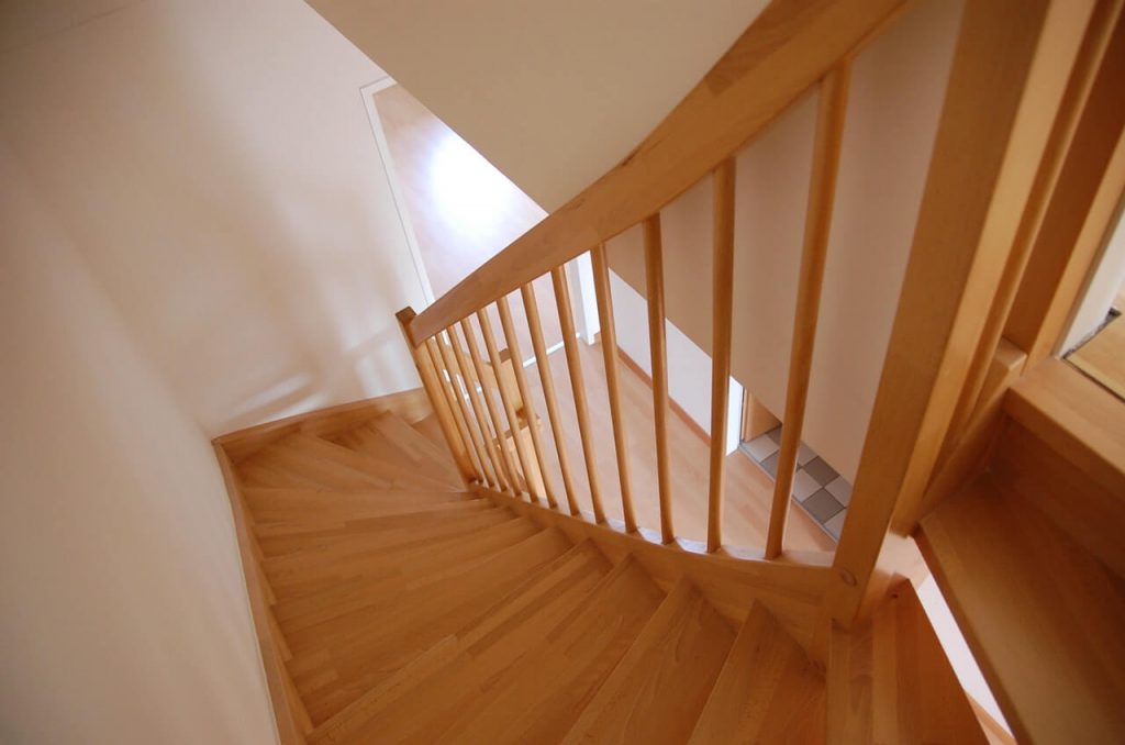 Wooden stairs in a home