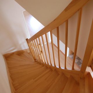 Wooden stairs in a home